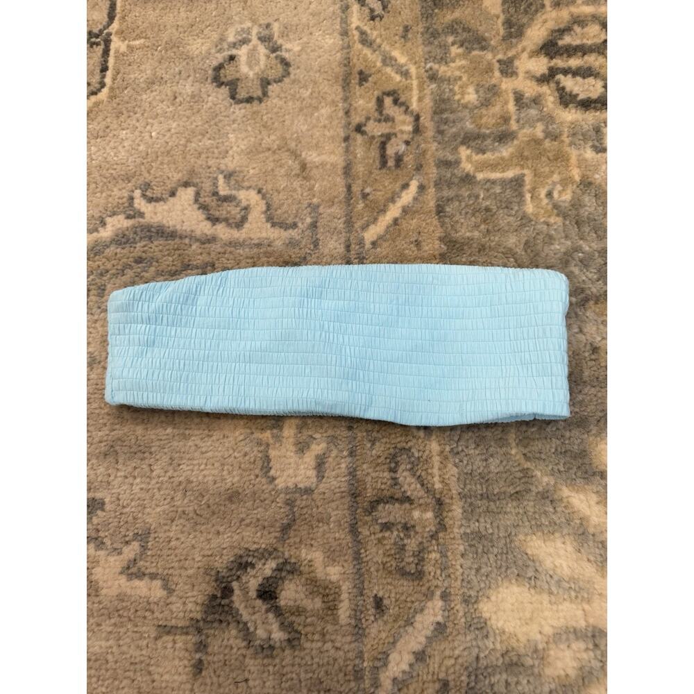 VYB Ruched Bandeau Swim Top Aqua Sz S USA Made NEW $58 MSRP